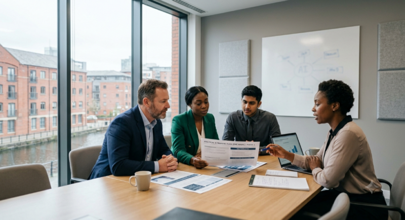 Workplace AI training session